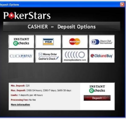 PokerStars Funding Options